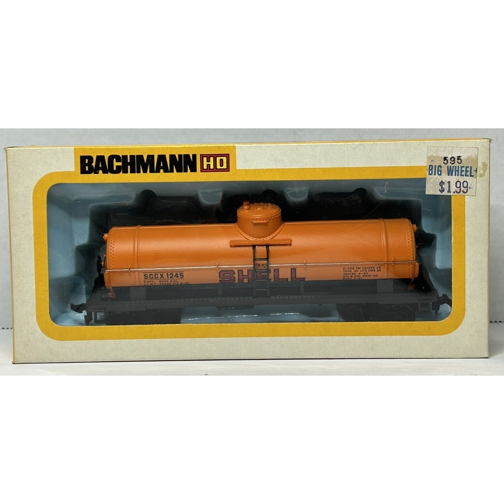 Bachman HO Scale Shell Oil 3 Dome Tank Car SCCX 1245 EUC Model‎ RR
